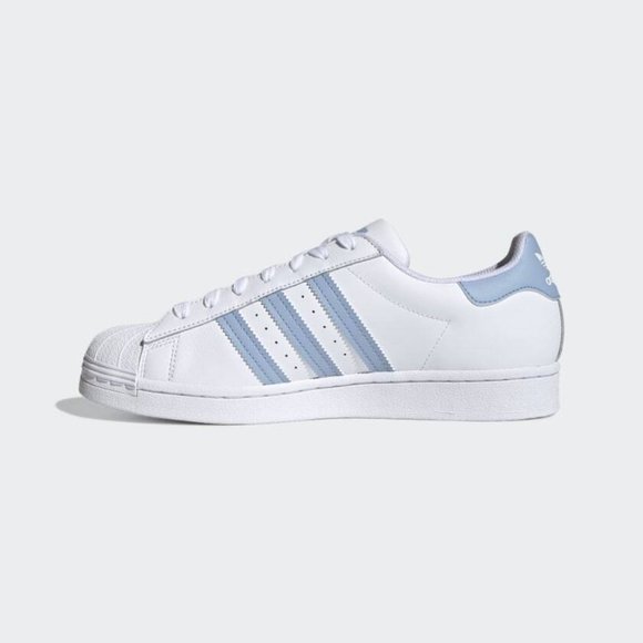 Adidas Originals Superstar Low Mens Casual Shoes White Blue H05645 NEW Size 10 - Picture 5 of 7